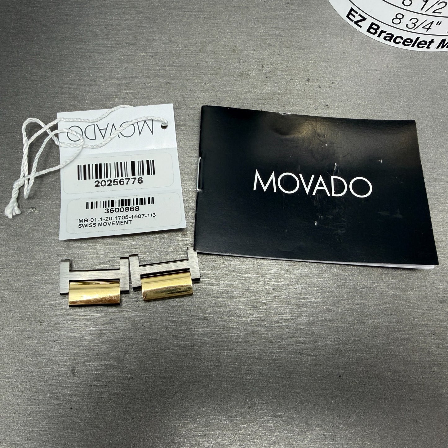Movado Bold Chronograph Watch Men 42mm Silver Dial Two Tone Date 3600888 Box11