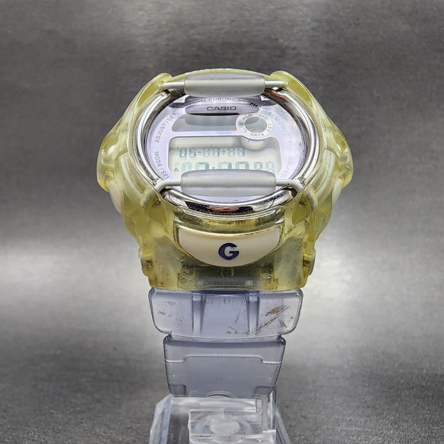 Casio BabyG Watch Women 40mm Digital Alarm Chrono Clear Case New Battery8