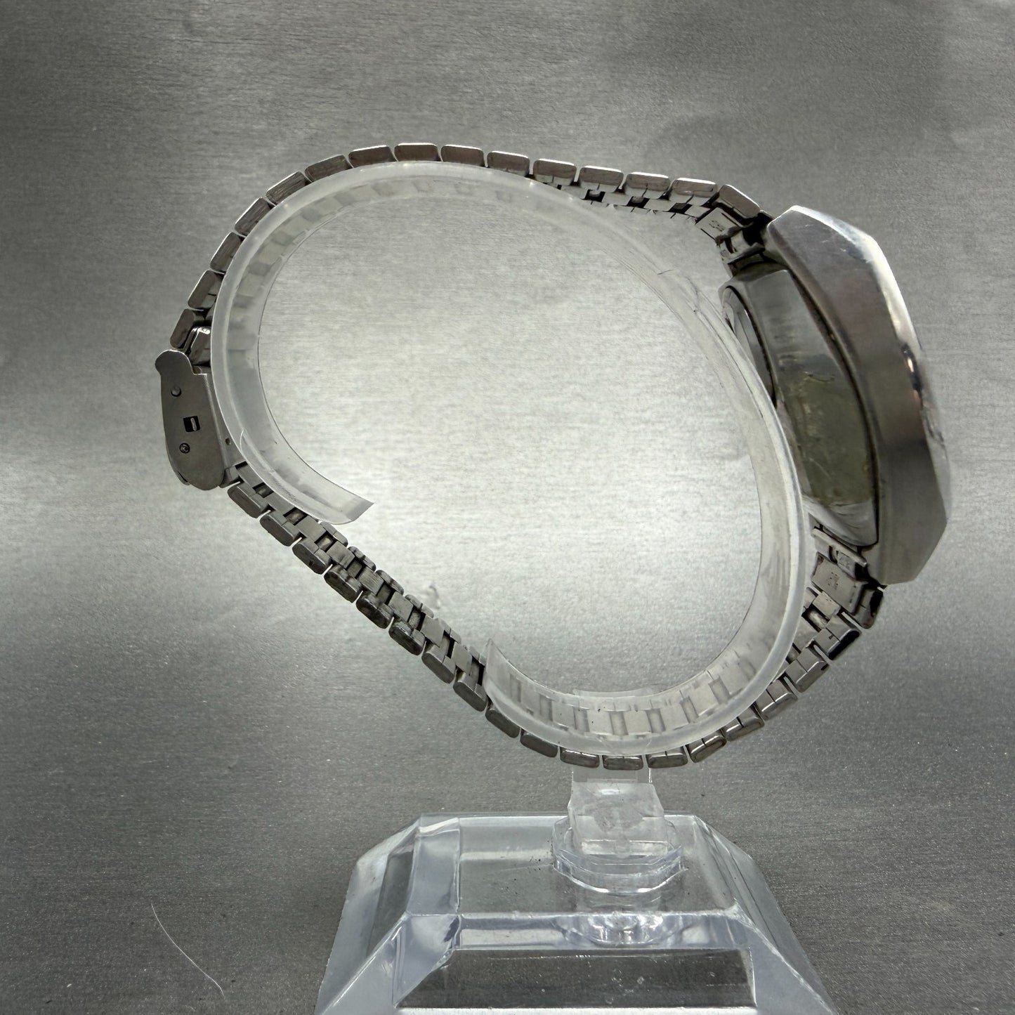 Seiko Digital Watch Men 35mm Silver Tone Chronograph 0634-5000 PARTS Vintage9