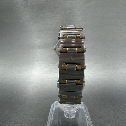 Croton Equator Watch Women 27mm MOP Dial 18K Gold Steel Date New Battery7