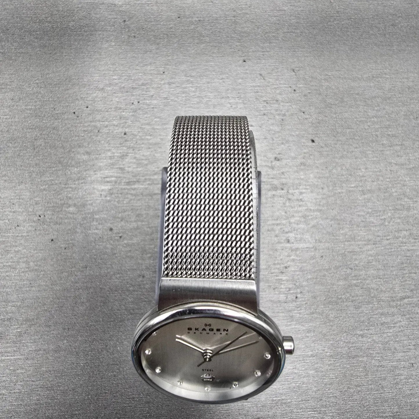 Skagen Ancher Watch Women 26mm Silver Dial Silver Tone Date 0355SSSC New Battery4