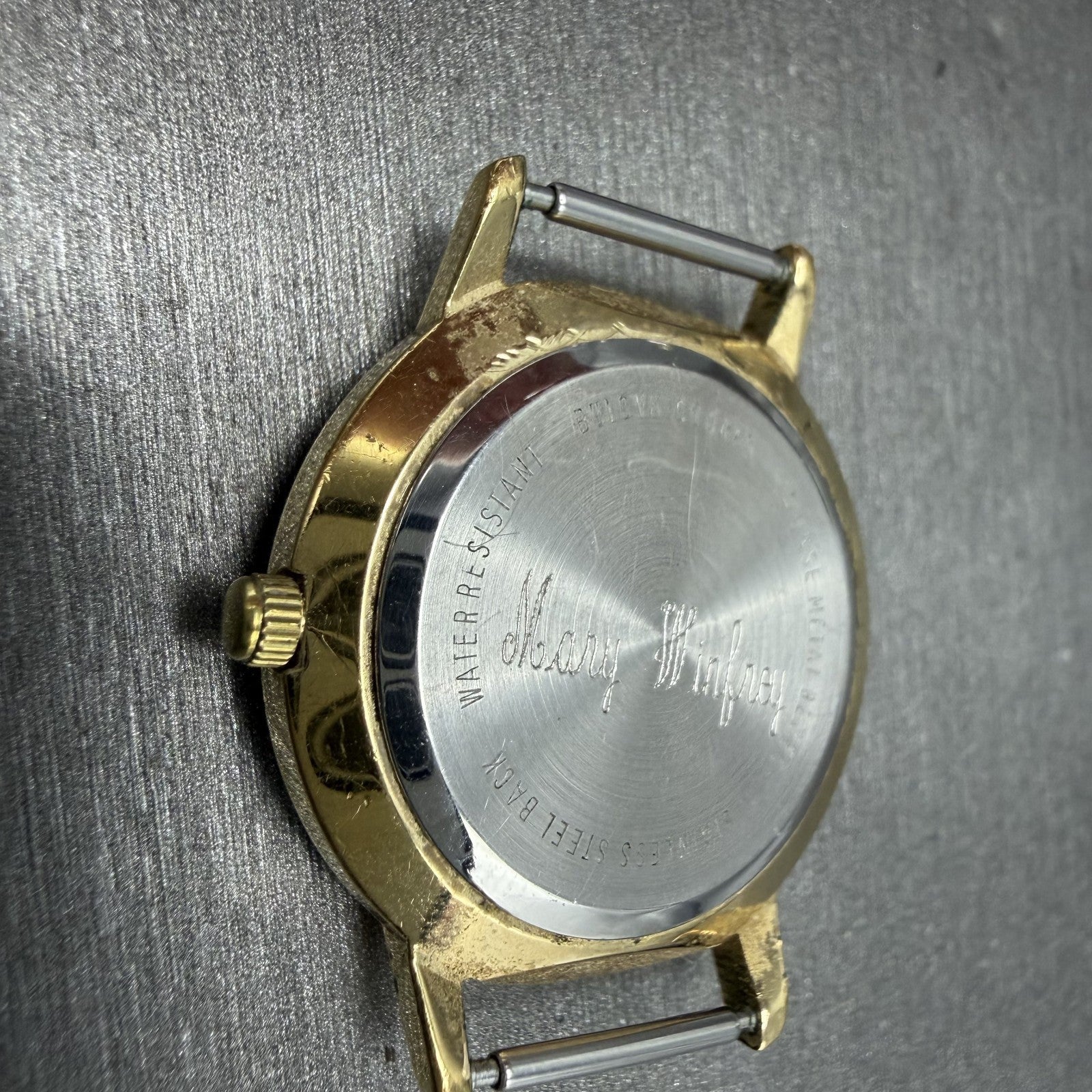 Bulova Accutron Watch Women 28mm Black Dial Gold Tone Diamond Bezel New battery8