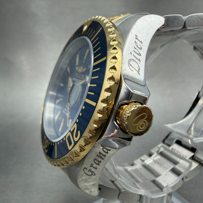 Invicta Grand Diver Automatic Watch Men 47mm Blue Dial Two Tone Date 23305 Runs2
