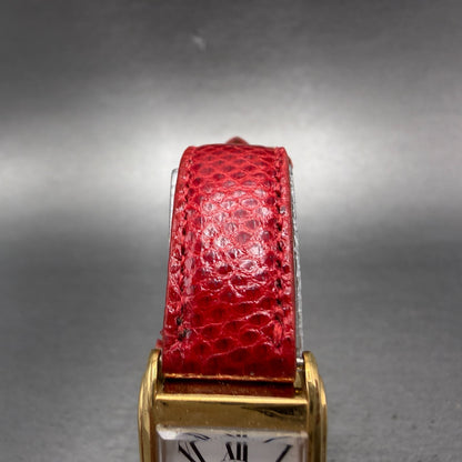 Hamilton Tank Watch Women 18mm White Dial Gold Tone Rectangle 6092 PARTS5