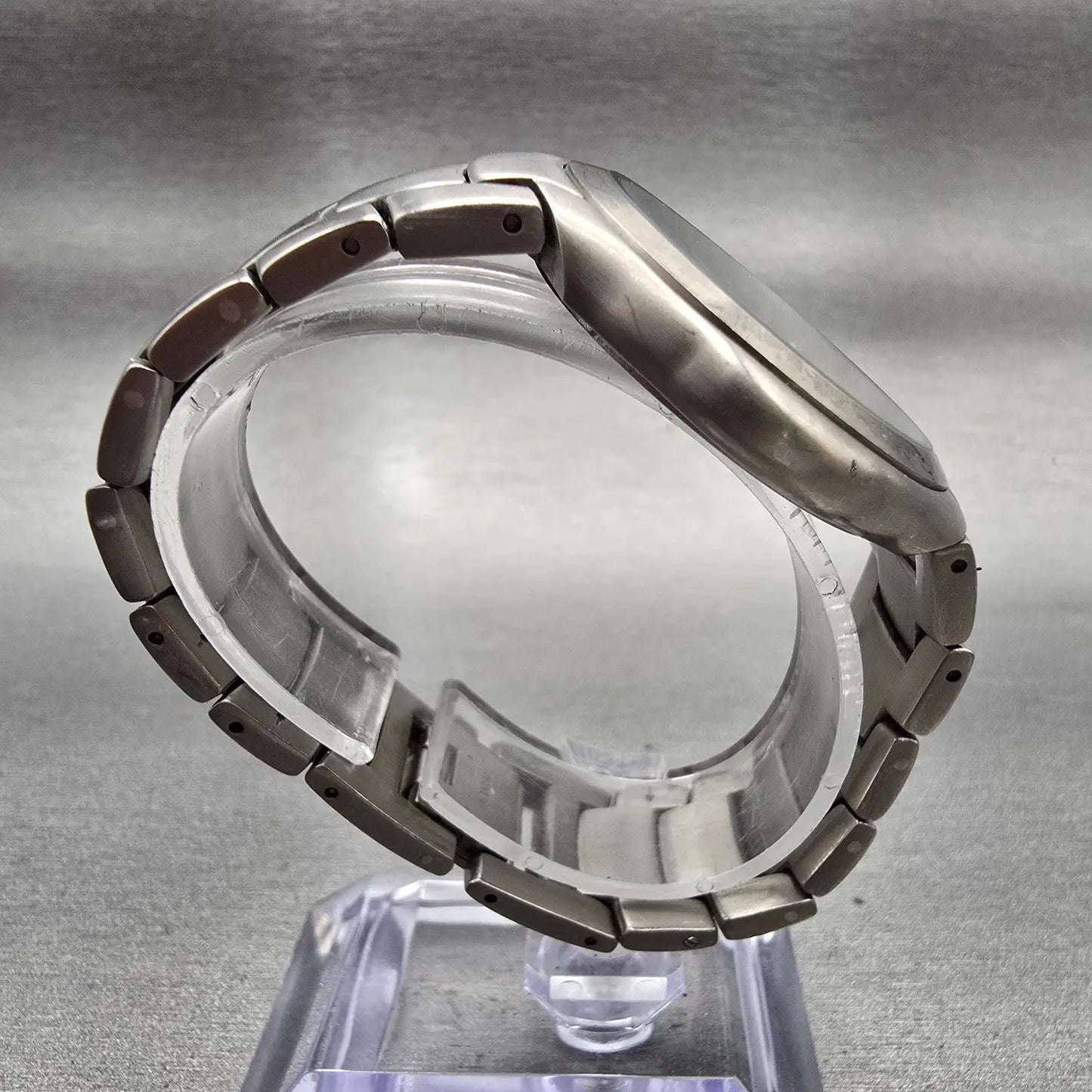 Skagen Watch Women 37mm Purple Dial Titanium Round 283LTXN New Battery 6.25"8