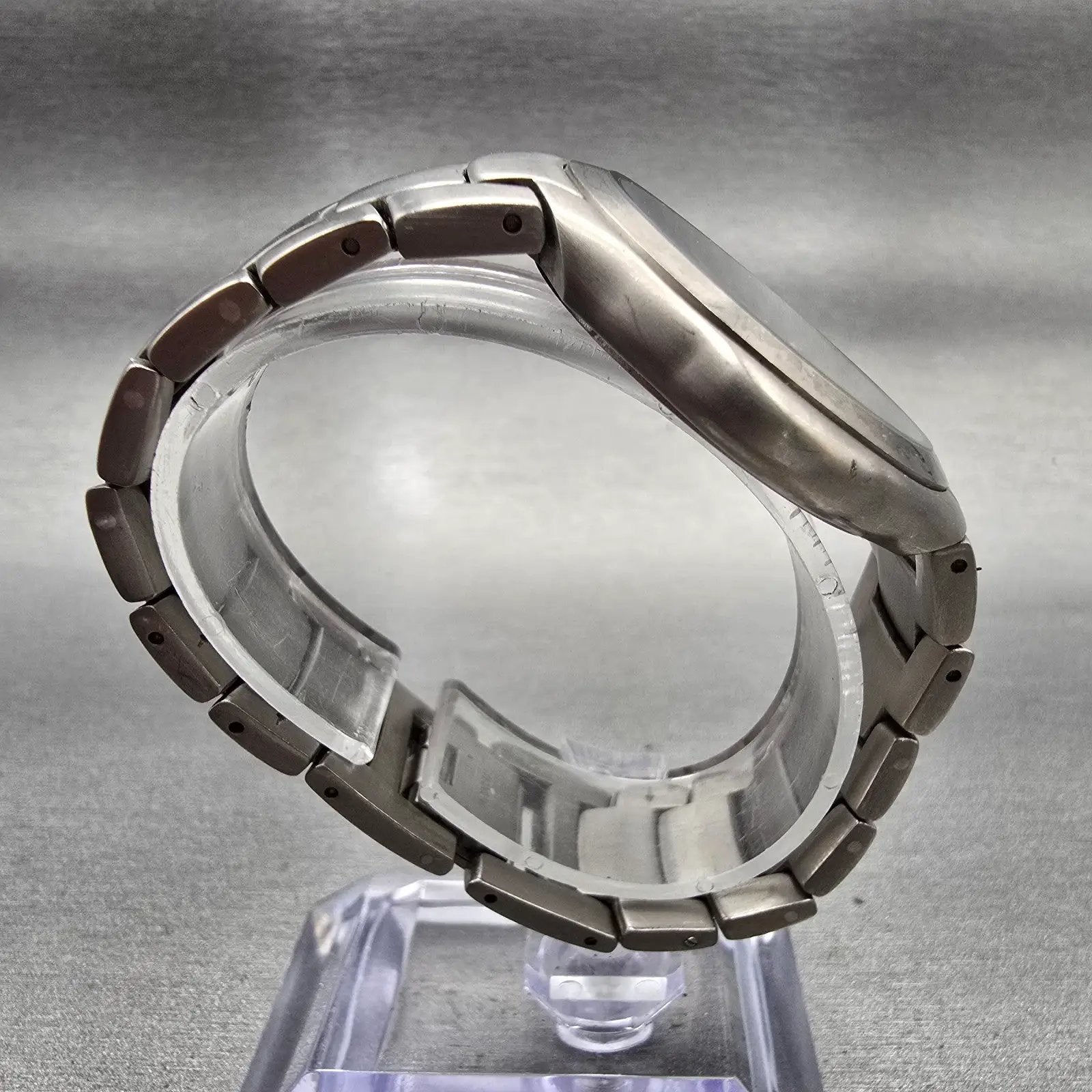 Skagen Watch Women 37mm Purple Dial Titanium Round 283LTXN New Battery 6.25"8