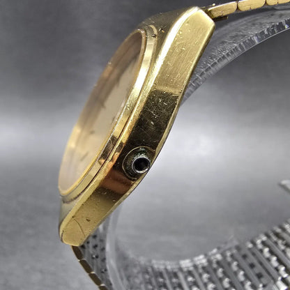 Seiko 7813-8009 Watch Case & Cream Dial Gold Tone Round 37mm W/Crystal and Hands2