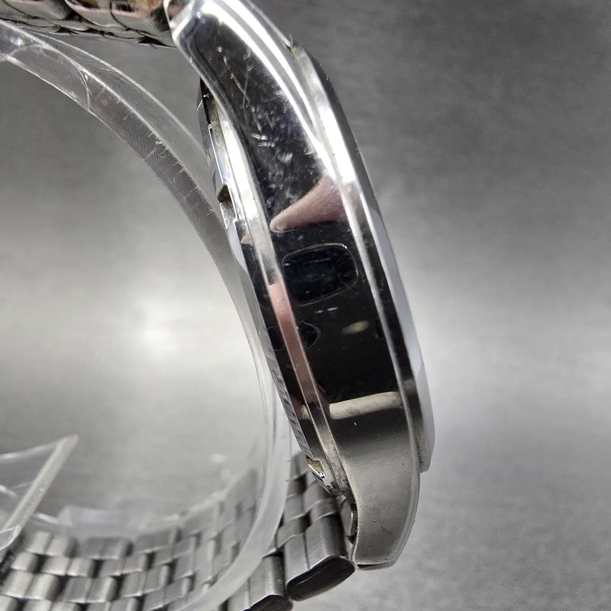 Alba Watch Men 36mm Silver Dial Steel Date Round VX32-K007 JDM PARTS Seiko4
