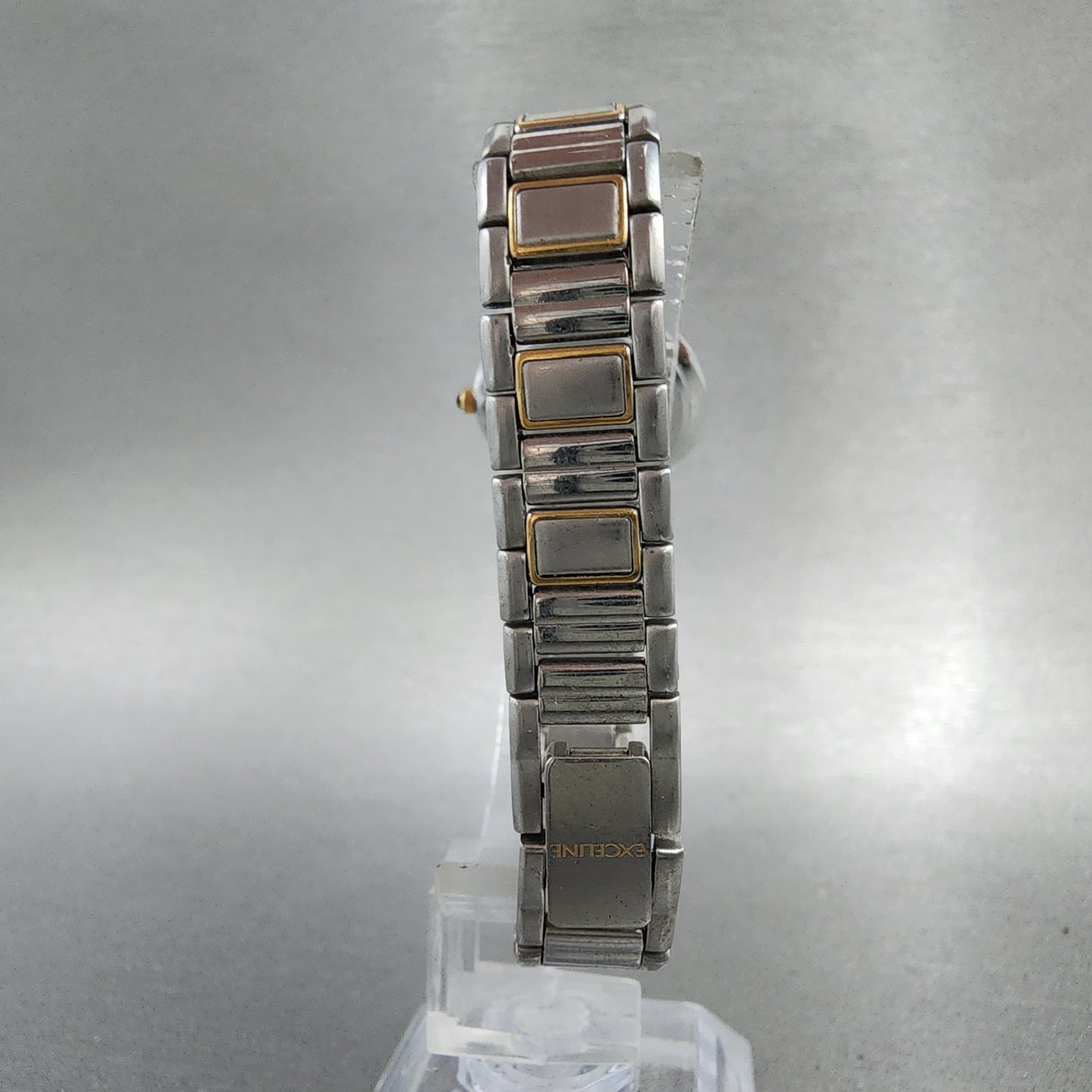 Seiko Exceline Watch Women 22mm White Dial Two Tone Round 4N210320 New Battery7