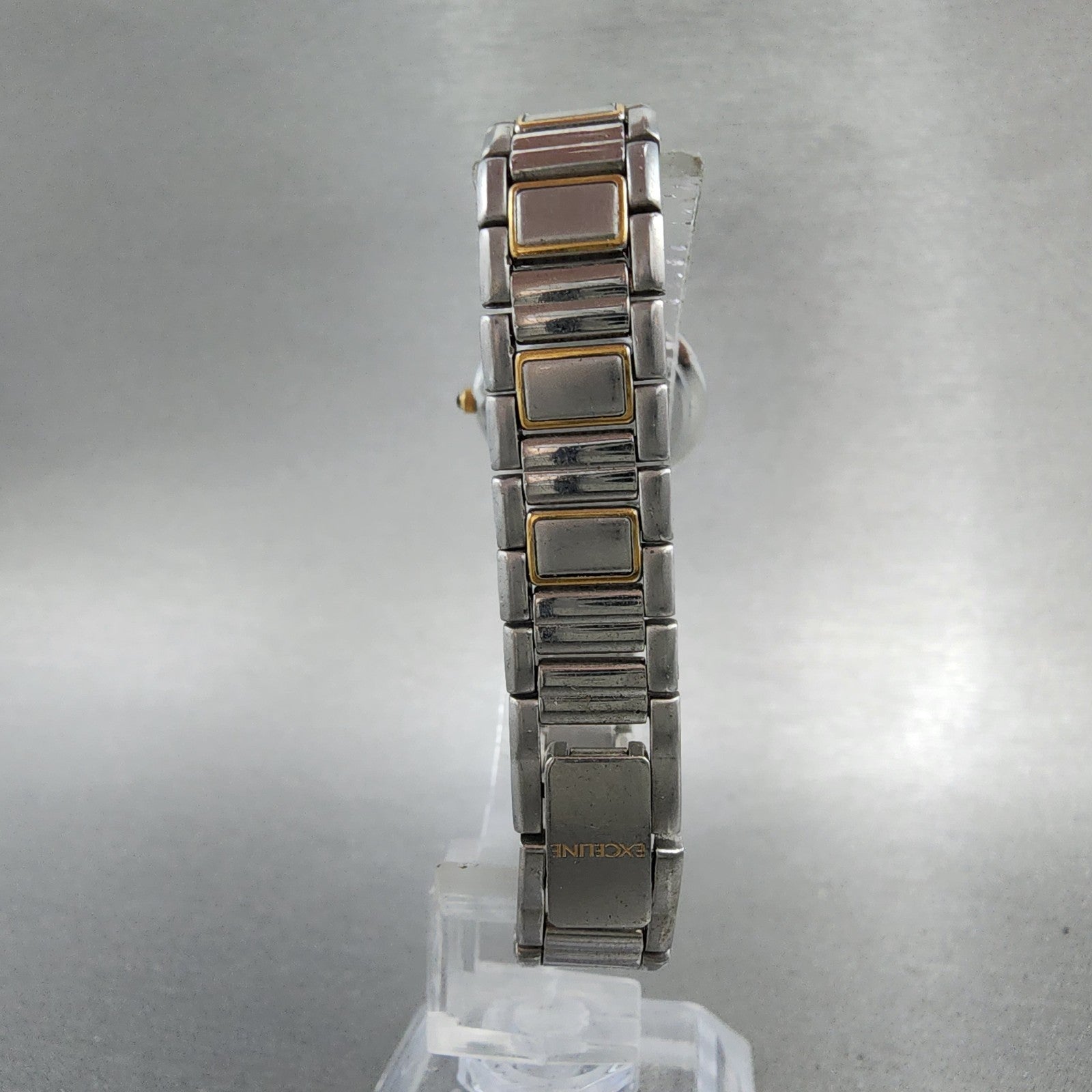 Seiko Exceline Watch Women 22mm White Dial Two Tone Round 4N210320 New Battery7