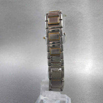 Seiko Exceline Watch Women 22mm White Dial Two Tone Round 4N210320 New Battery7