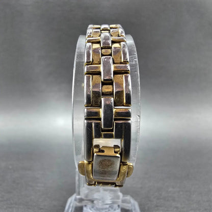 Citizen Eco-Drive Tank Watch Women 15mm White Dial Gold Tone Crystal Bezel Runs7