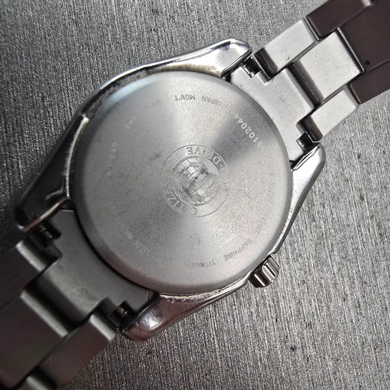 Citizen Eco-Drive Watch Women 27mm Black Dial Titanium Date E011-S068479 Works10