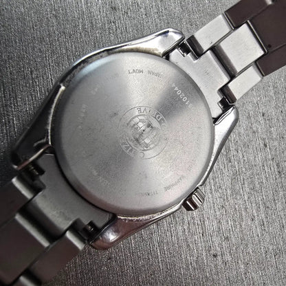 Citizen Eco-Drive Watch Women 27mm Black Dial Titanium Date E011-S068479 Works10