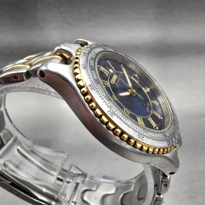Citizen Elegance Watch Men 36mm Blue Dial Two Tone Date 5510-F52428 New Battery3
