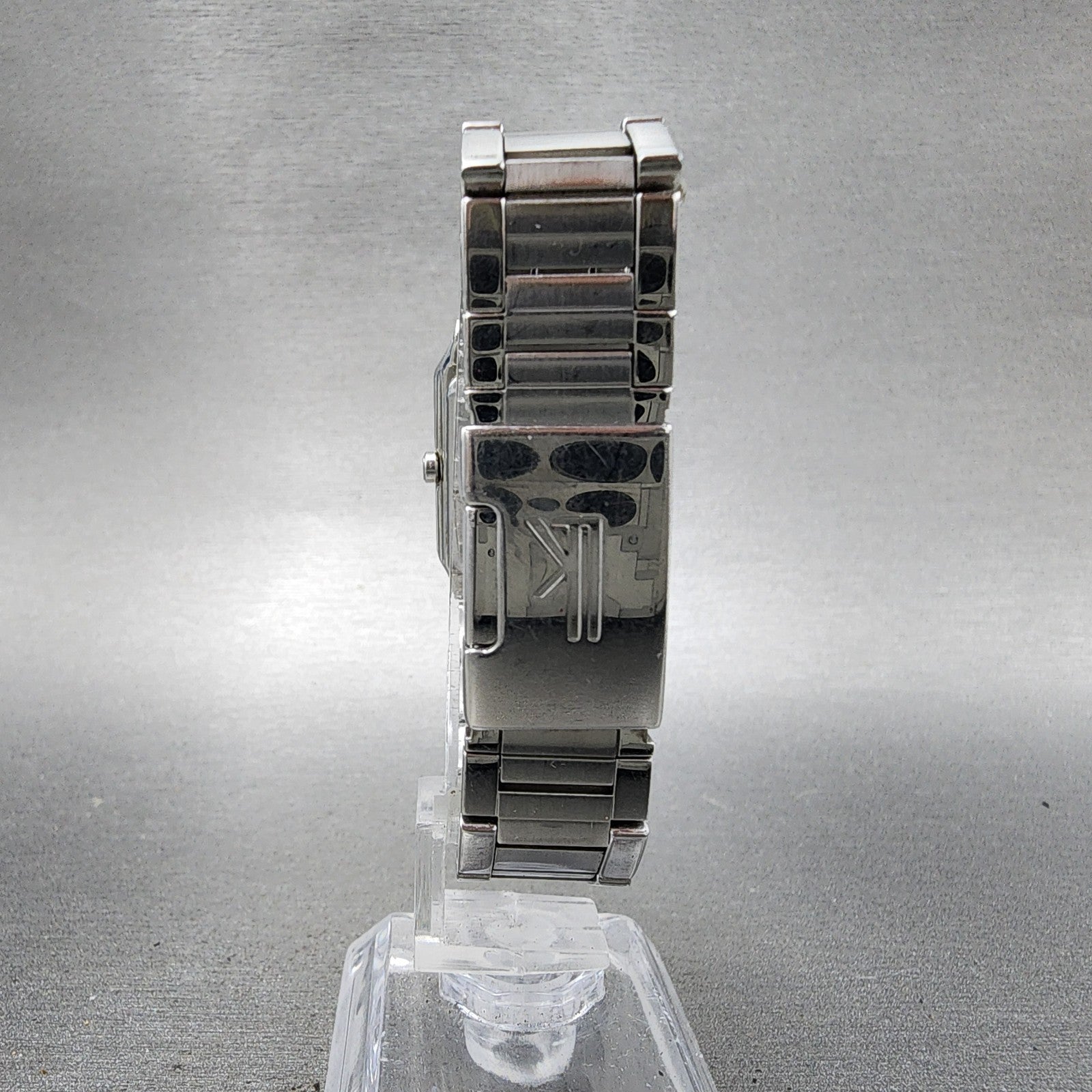 Seiko Lukia Tank Watch Women 20mm Silver Dial Silver Tone 1n010bz0 New Battery8