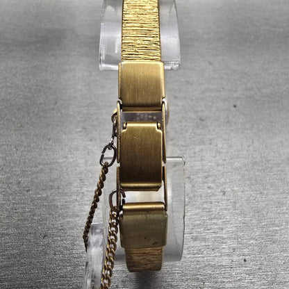Citizen CQ Watch Women 17mm Black Dial Gold Tone Oval 3220-S16598 New Battery7