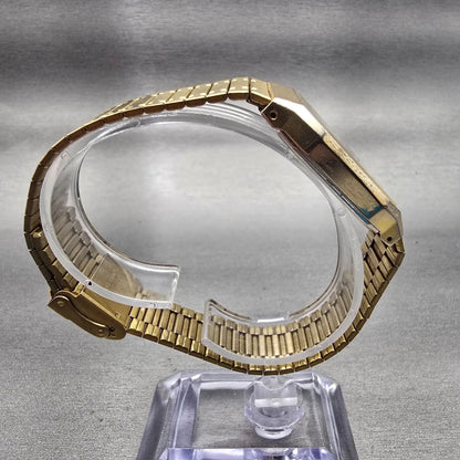 Citizen CQ Watch Men 28mm Silver Dial Gold Tone Rectangle 4031-491963 New Batt8