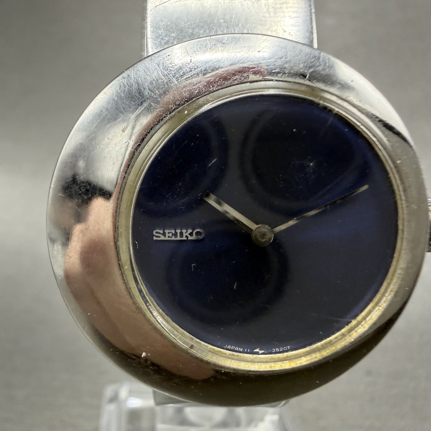 Seiko Watch Women 30mm Blue Dial Silver Tone Round Manual 111020 PARTS2