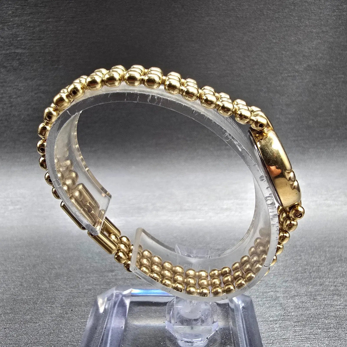 Bulova Watch Women 17mm Gold Dial Gold Tone Oval 92F51 New Battery Vintage8