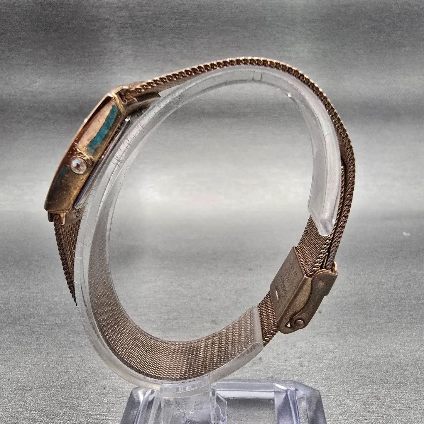 Skagen Denmark Watch Women 24mm MOP Dial Gold Tone Rectangle 396XSRR New Battery6