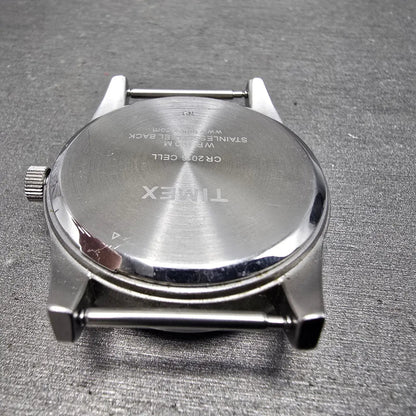 Timex Prepetual Calendar Watch Men 37mm Gray Dial Silver Tone Daydate PARTS12