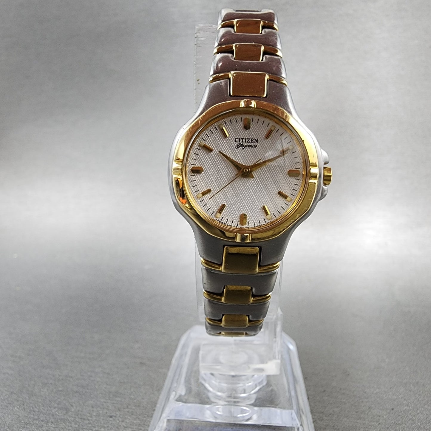 Citizen Elegance Watch Women 24mm Silver Dial Two Tone 5930S65521 New Battery5