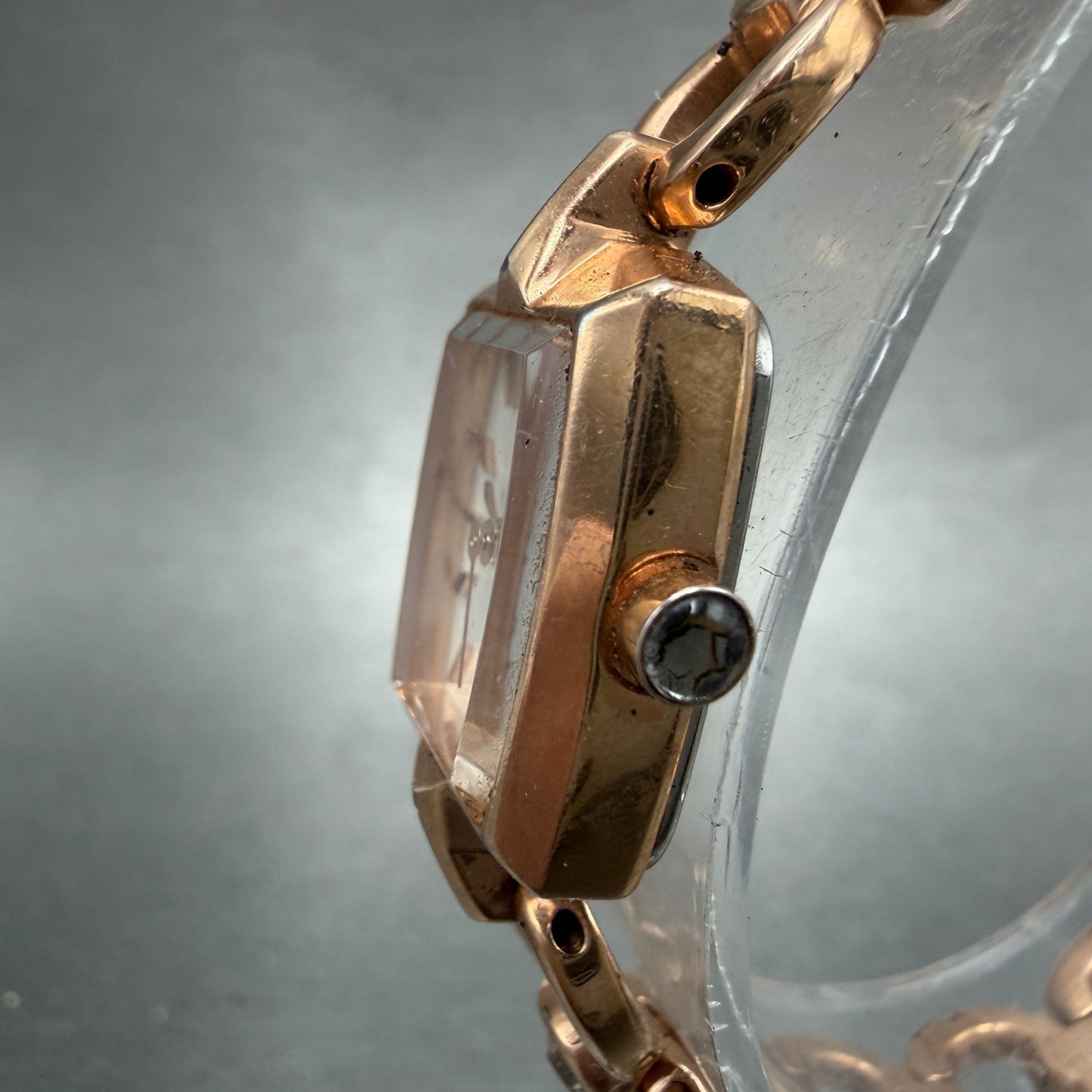 Seiko Wired Tank Watch Women 16mm White Dial Rose Gold Tone 1N01-0PA0 NewBattery2