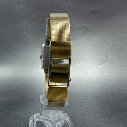 Seiko Tank Watch Women 20mm Black Dial Gold Tone Rectangle 4301-5030 New Battery7