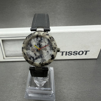 Tissot Rock Watch Women 30mm Silver Stone Dial Stone Case Round R150 New Battery0