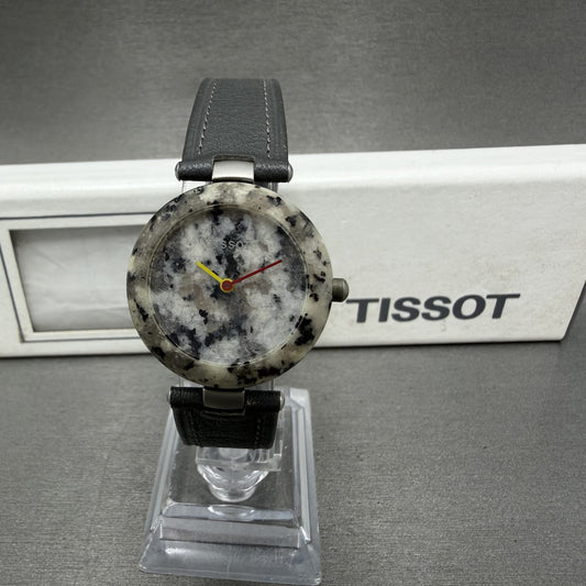 Tissot Rock Watch Women 30mm Silver Stone Dial Stone Case Round R150 New Battery0