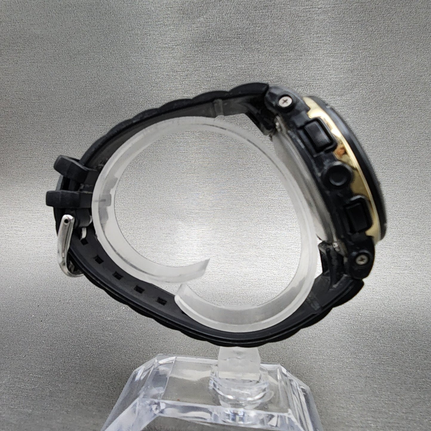 Casio BabyG Watch Women 42mm Cream Dial Black Tone Analog Digital New Battery8