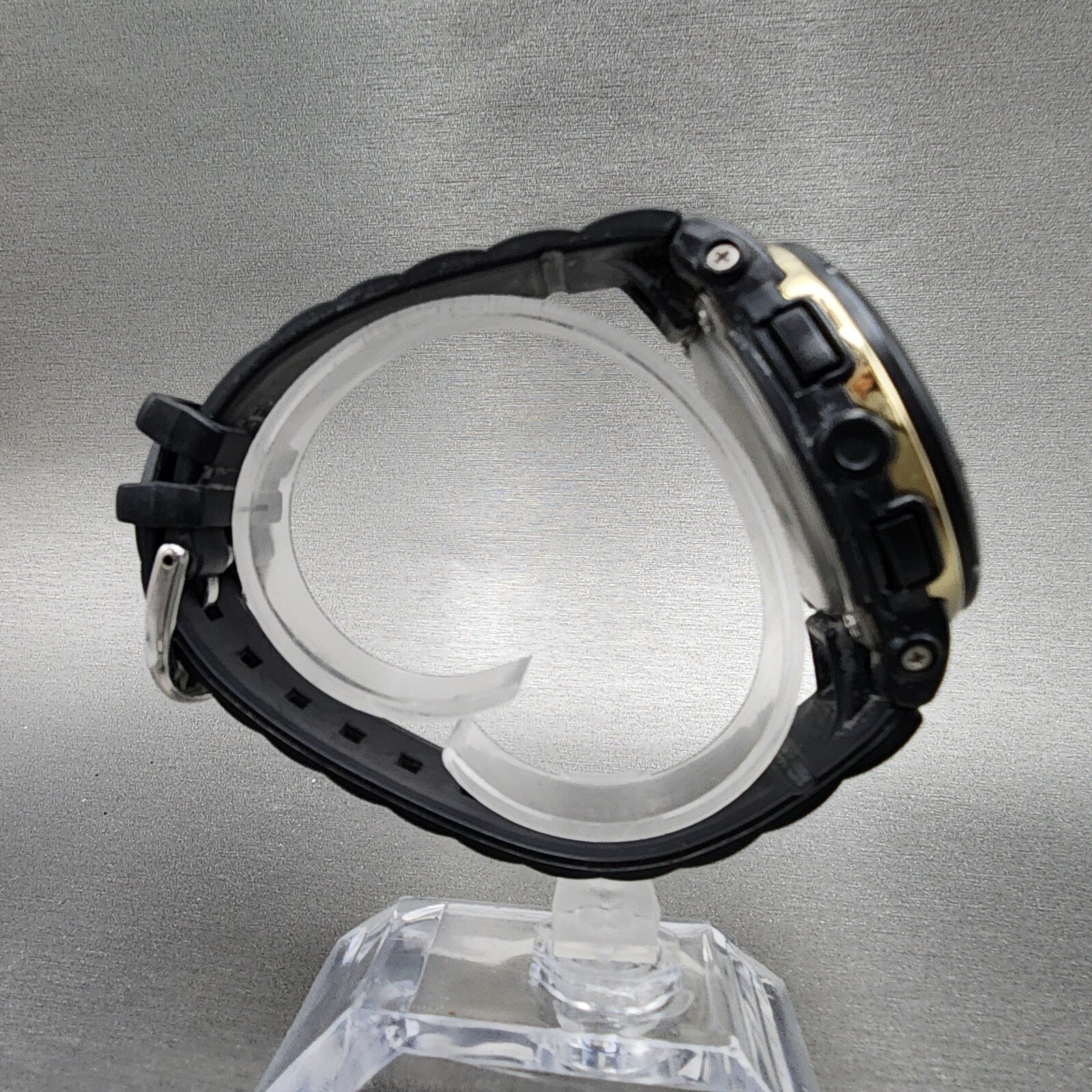 Casio BabyG Watch Women 42mm Cream Dial Black Tone Analog Digital New Battery8