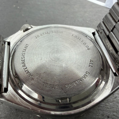 Dugena Ocean Dive Watch Men 39mm Silver Dial Steel Daydate 1.031.1.0.04 PARTS10