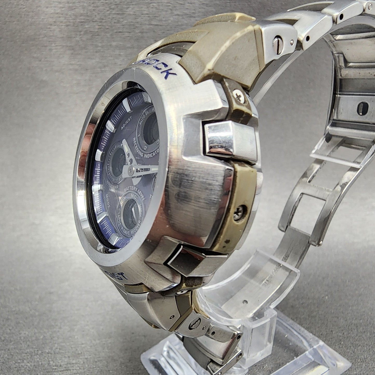 Casio G-Shock GW-1000DJ Watch Men 47mm Blue Dial Steel Analog Digital Works