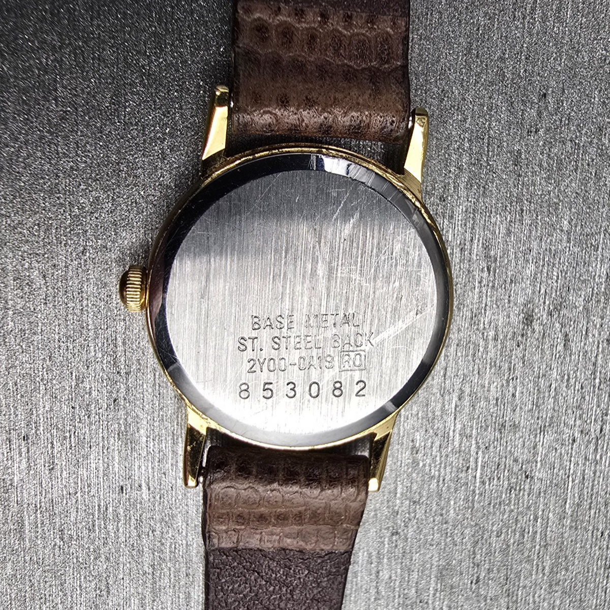 Seiko Watch Women 20mm Gold Dial Gold Tone Round 2Y00-0A19 New Battery VTG JP10
