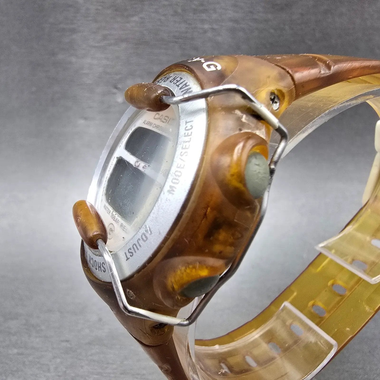 Casio Baby-G BGF-111 Watch  Women 40mm Yellow Clear Case Alarm Chrono New Batt2