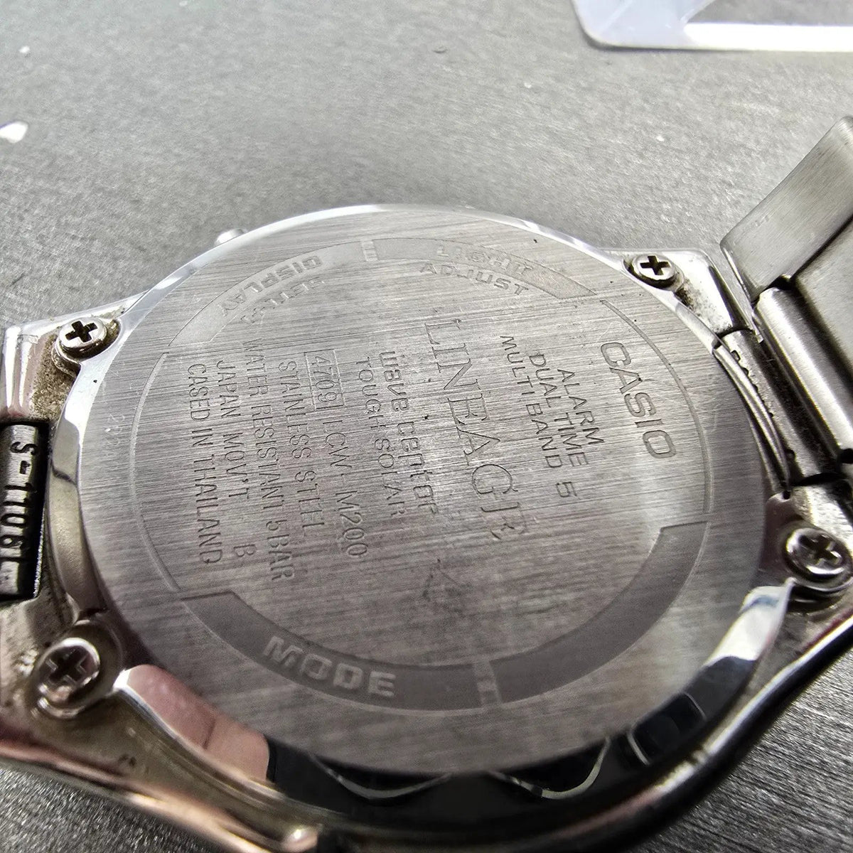 Casio Lineage LCW-M200 Watch Men 38mm Black Dial Steel Analog Digital Solar JDM9
