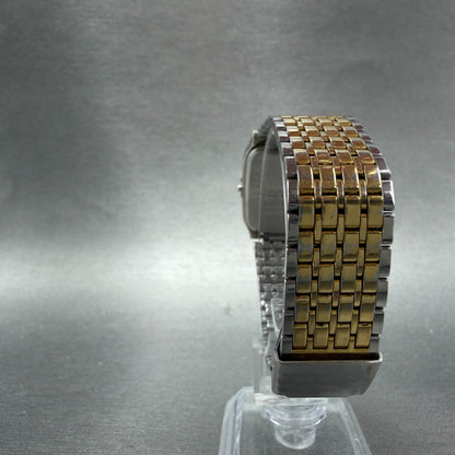 Citizen CQ Tank Watch Men 24mm Black Dial Two Tone Rectangle 5020-917817 PARTS8