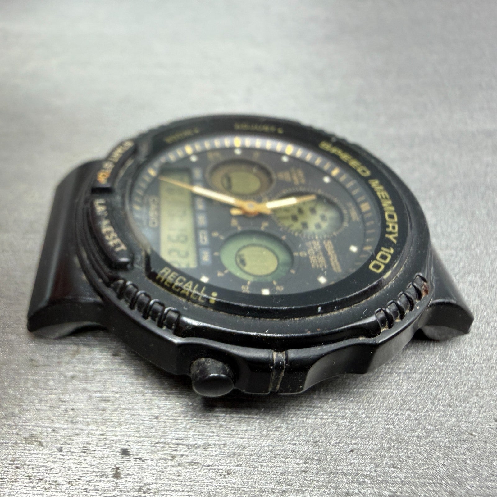 Casio Speed Memory AW-20 Watch Men 41mm Analog Digital Black Tone New Battery BH5