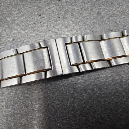 Movado Museum Bracelet 18mm Two Tone Stainless Steel Butterfly Clasp 85-G1-8853