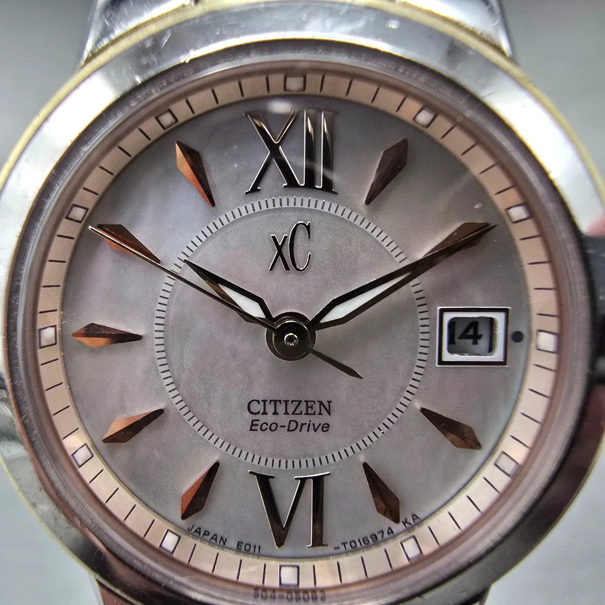 Citizen Eco-Drive Xc Watch Women 26mm MOP Dial Two Tone E011-T010580 Round Runs1