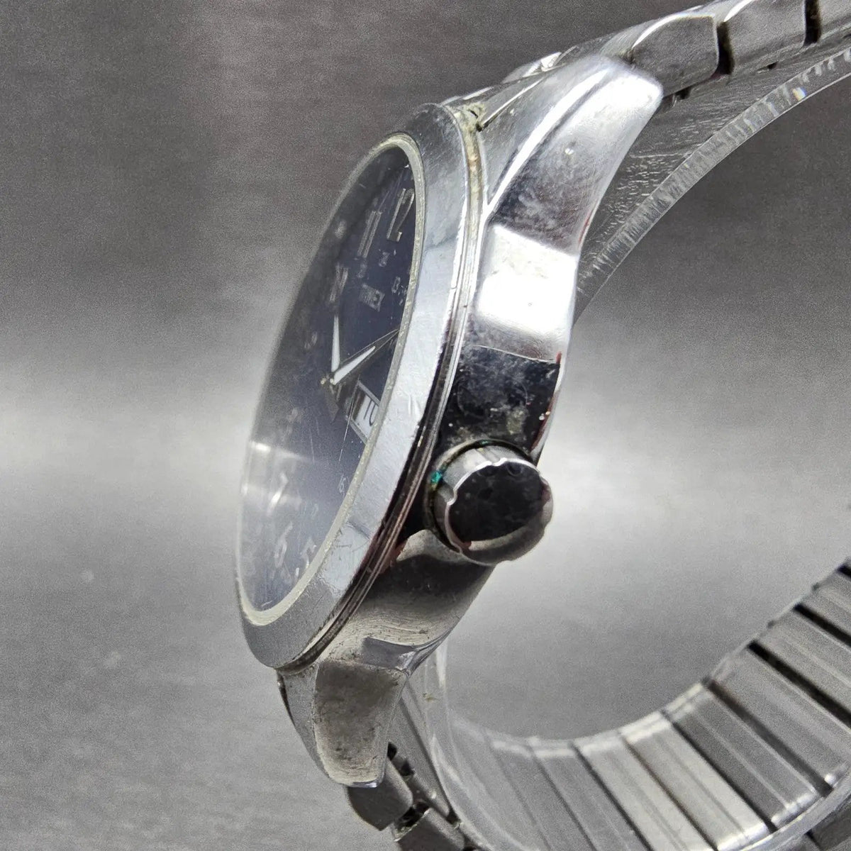 Timex South Street Watch Men 36mm Blue Dial Silver Tone Daydate T2M933 New Batt2