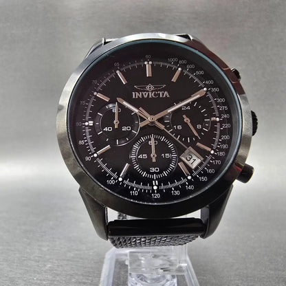 Invicta Aviator Chronograph Watch Men 40mm Black Dial Black Date New Batt 296085