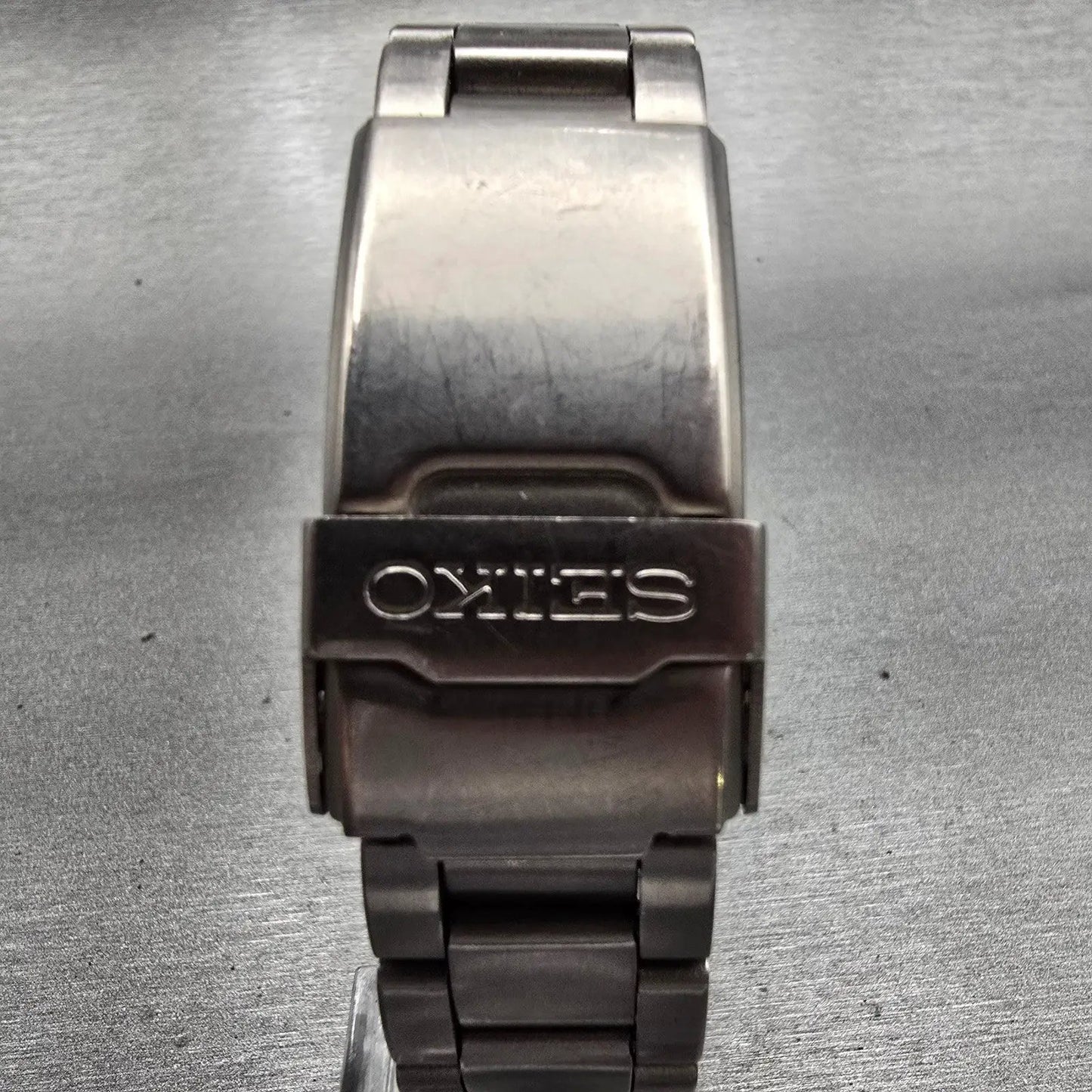 Seiko Titanium Watch Men 36mm Gray Dial Daydate Round 7N43-9069 New Battery VTG7