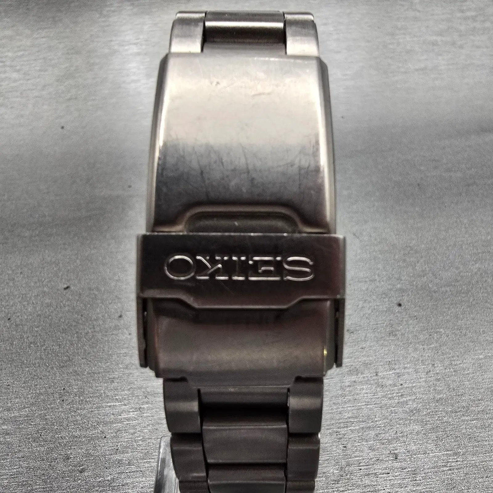 Seiko Titanium Watch Men 36mm Gray Dial Daydate Round 7N43-9069 New Battery VTG7