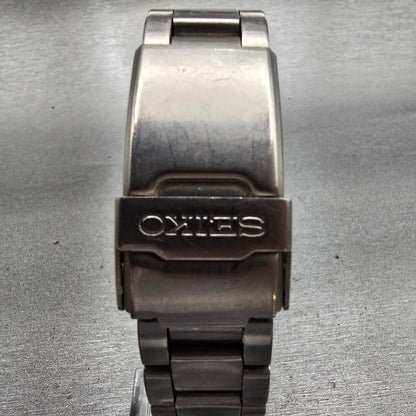 Seiko Titanium Watch Men 36mm Gray Dial Daydate Round 7N43-9069 New Battery VTG7