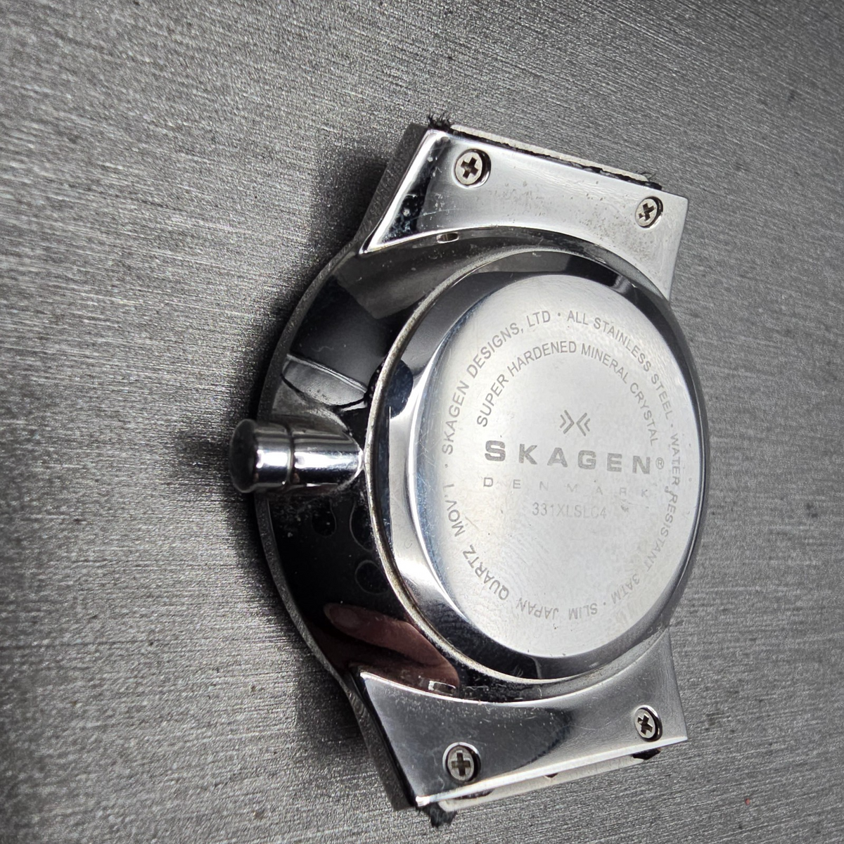 Skagen Watch Men 38mm Silver Dial Silver Tone Daydate 331XLSLC4 New Battery READ8
