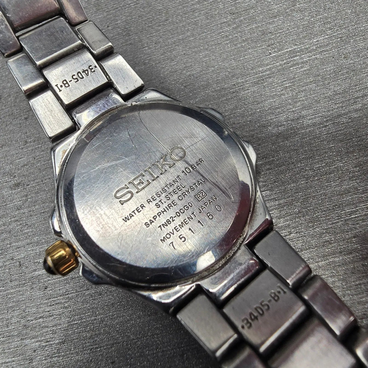 Seiko Coutura Watch Women 26mm MOP Dial Two Tone Date Diamond 7N82-0CG0 NewBat p10