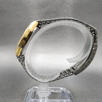 Seiko SQ Tank Watch Men 31mm Gold Dial Gold Tone Daydate 8123-5189 PARTS